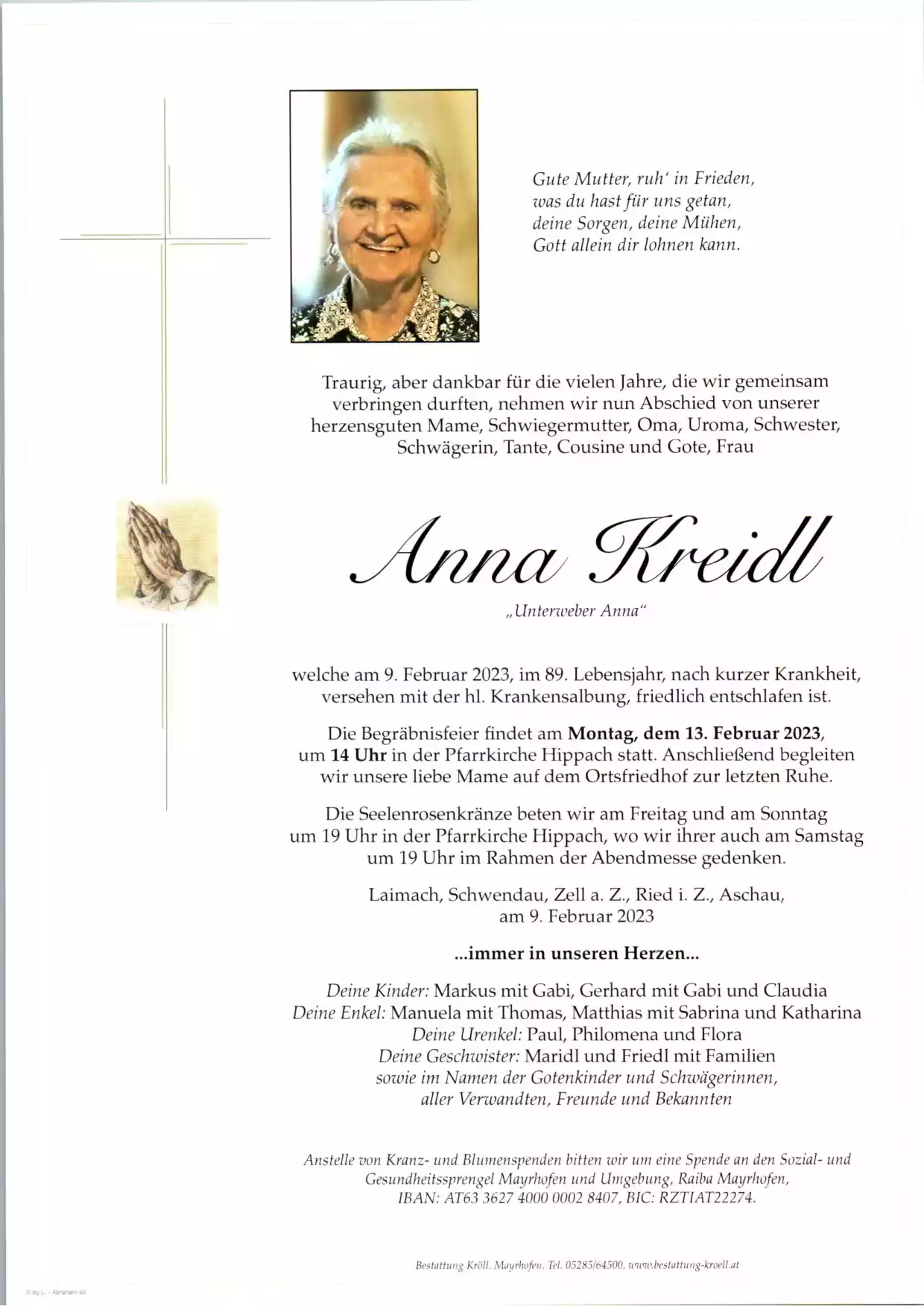 Parte von Anna Kreidl